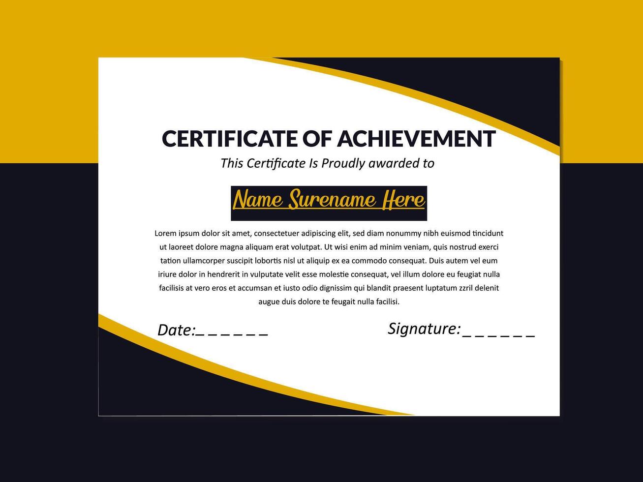Creative and Corporate Certificate Design Layout vector