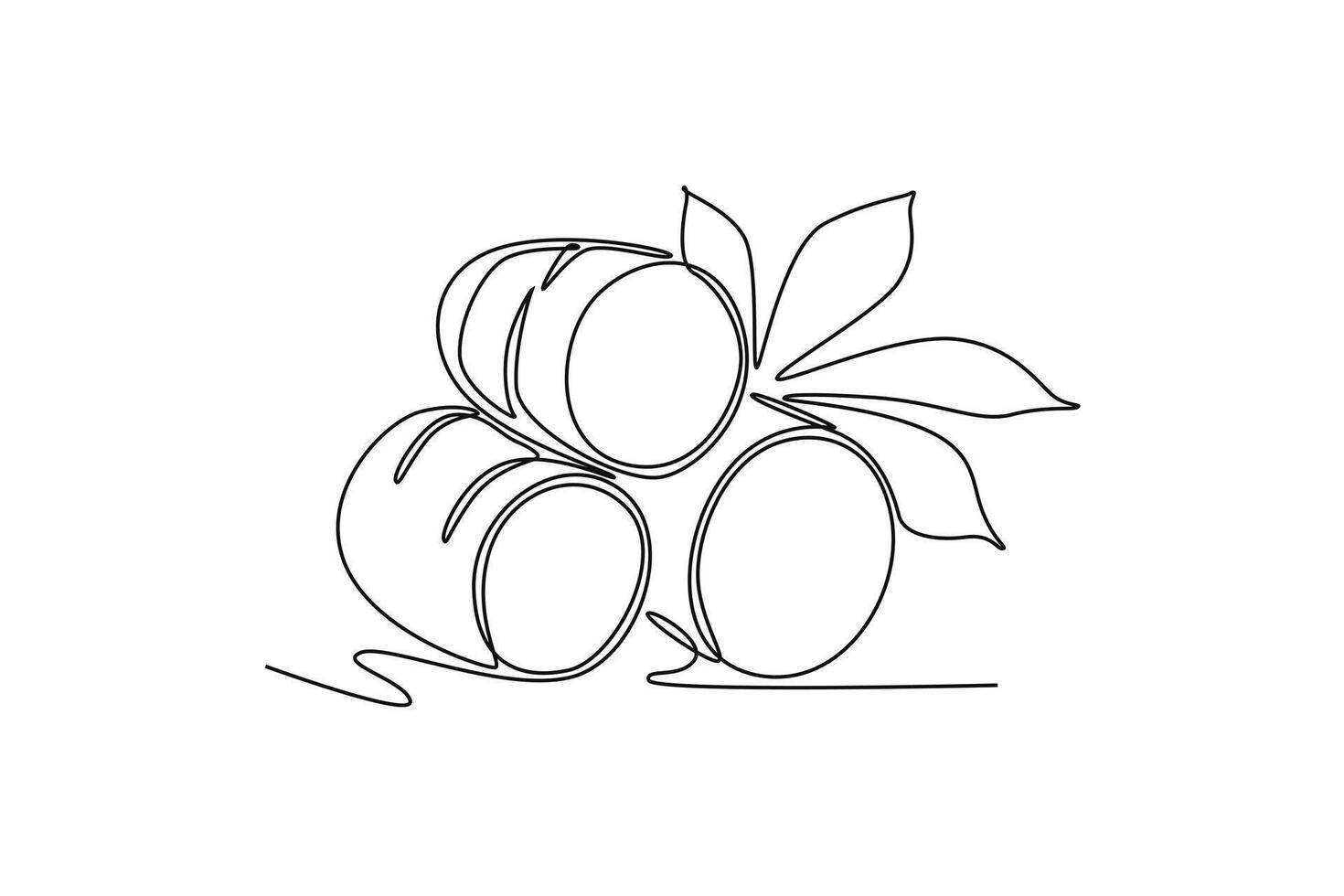 Single continuous line drawing of whole healthy organic cassava for plantation logo identity. Fresh edible starchy tuberous root concept for farm icon. One line draw graphic design illustration vector