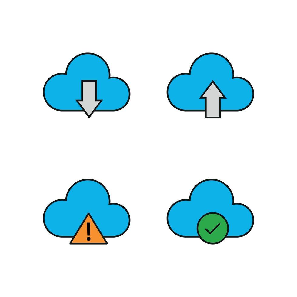 cloud storage collection vector