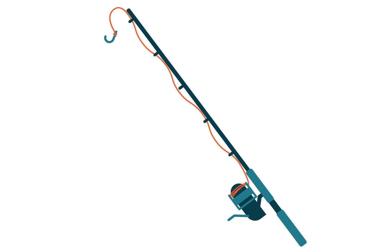 a fishing set illustration vector