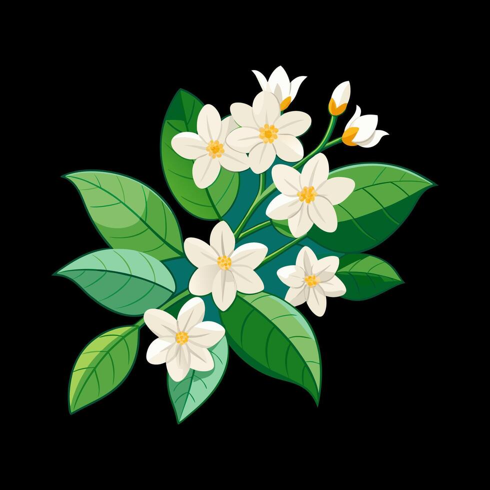 Outline flower set for artistic designs. vector