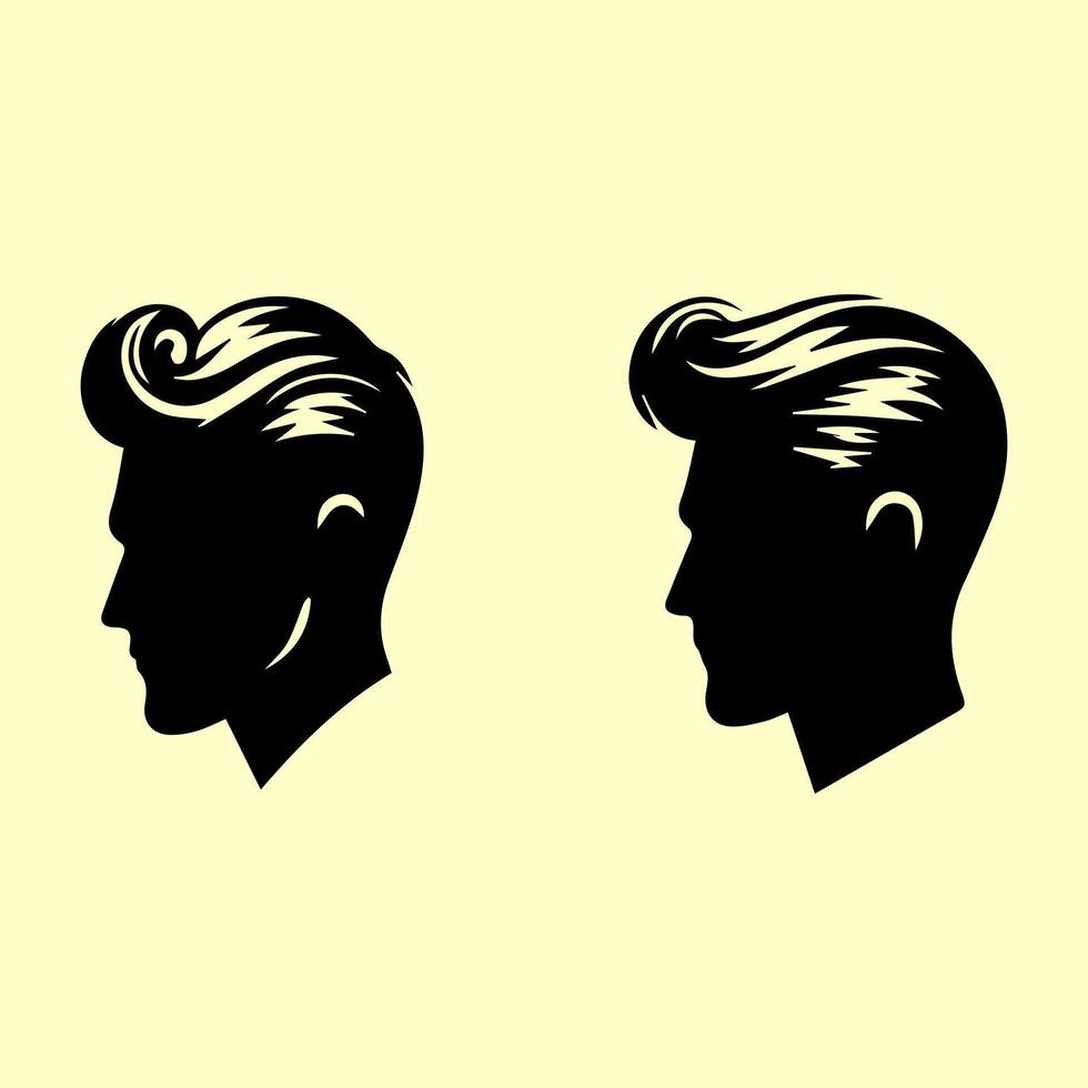 Elegant Hairstyles for Modern Men. vector