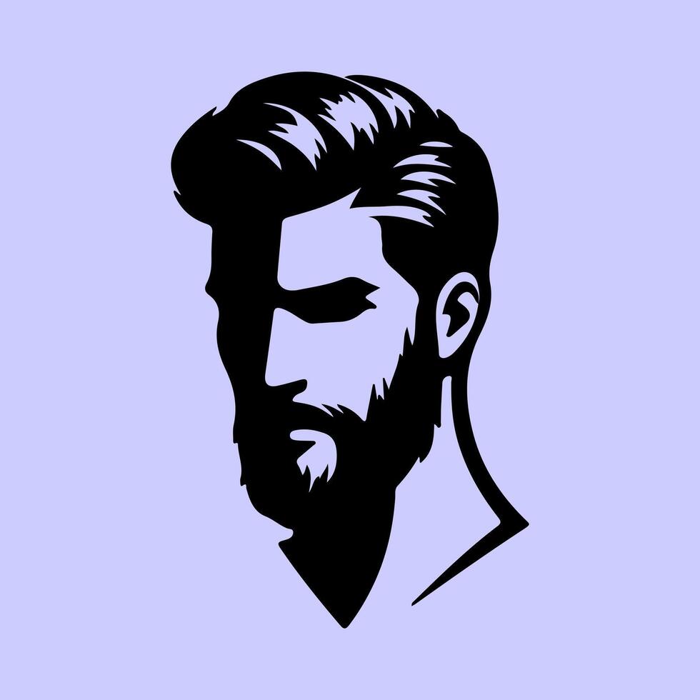 Elegant Hairstyles for Modern Men. vector