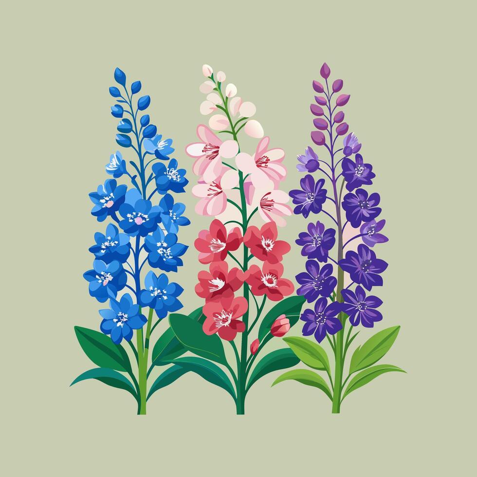 Outline flower set for artistic designs. vector