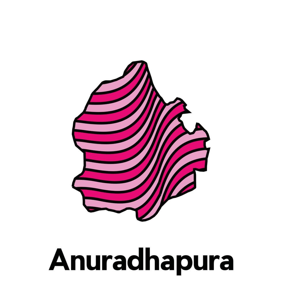 map of Anuradhapurda City, Borders of for your infographic. illustration design template vector