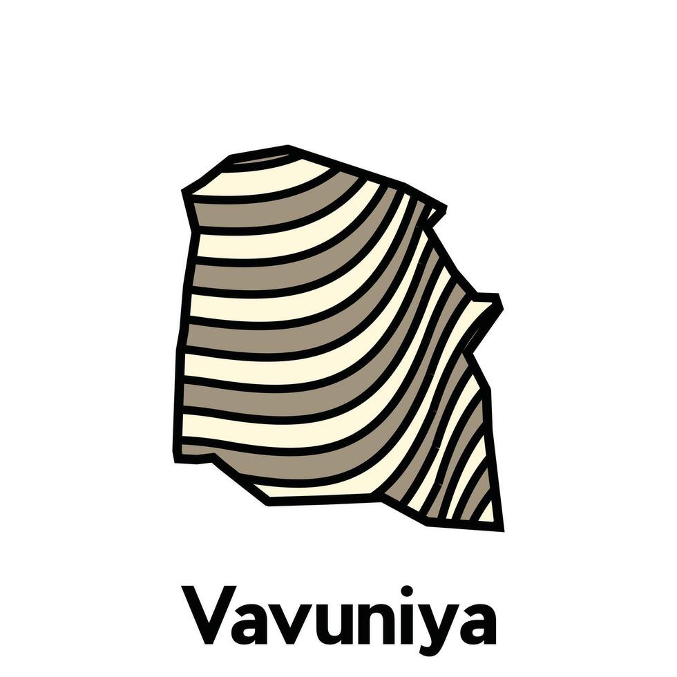map of Vavuniya City, Borders of for your infographic. illustration design template vector
