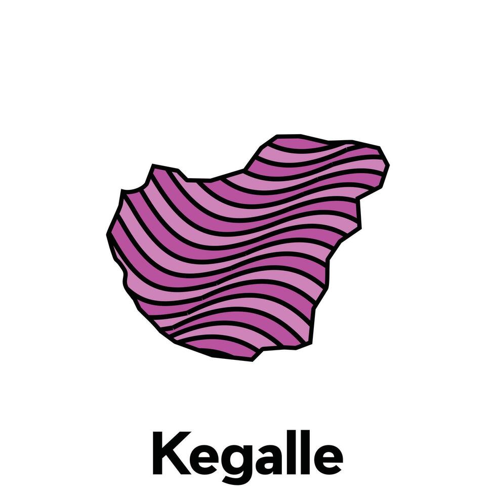map of Kegalle City, Borders of for your infographic. illustration design template vector