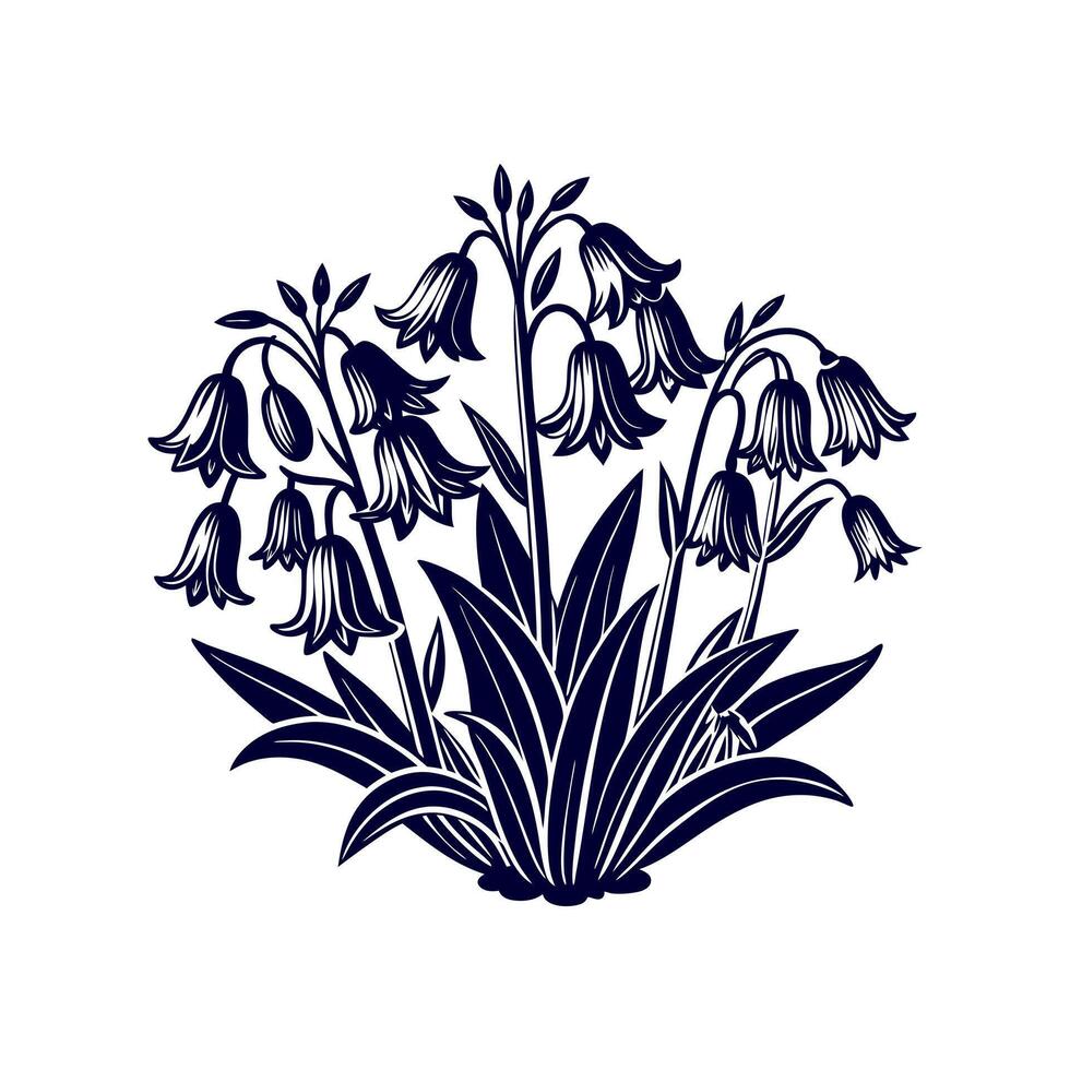 Outline flower set for artistic designs. vector