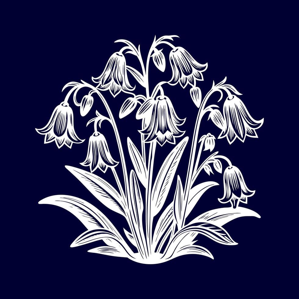 Outline flower set for artistic designs. vector