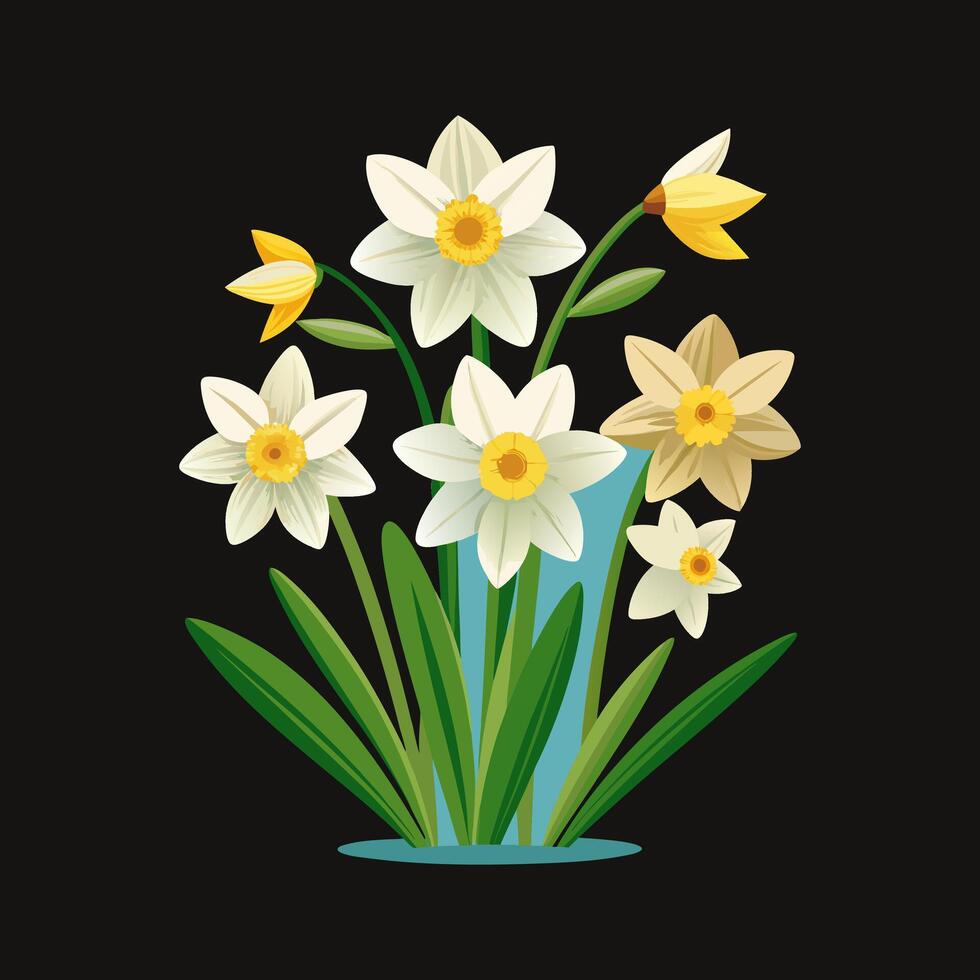 Outline flower set for artistic designs. vector