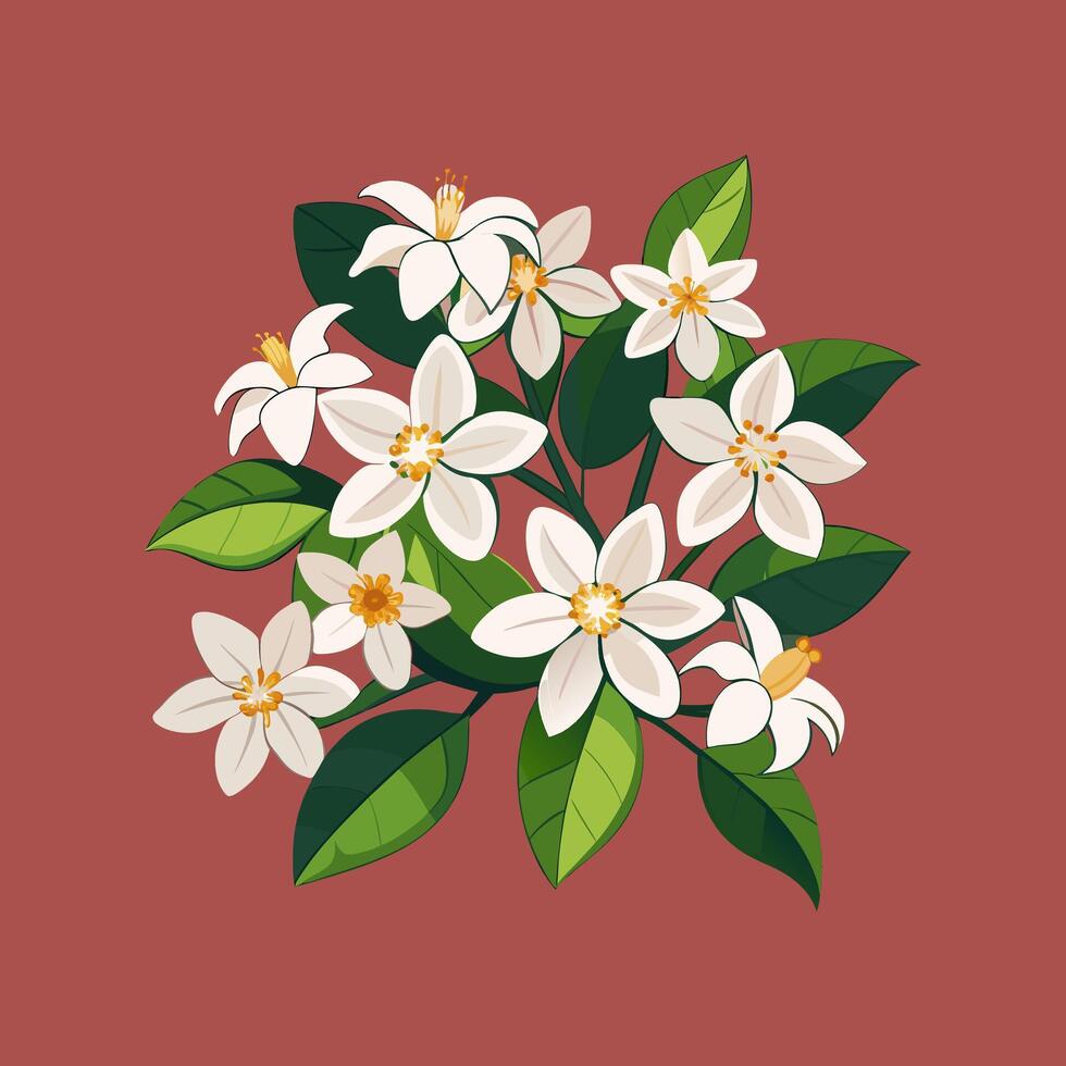 Outline flower set for artistic designs. vector