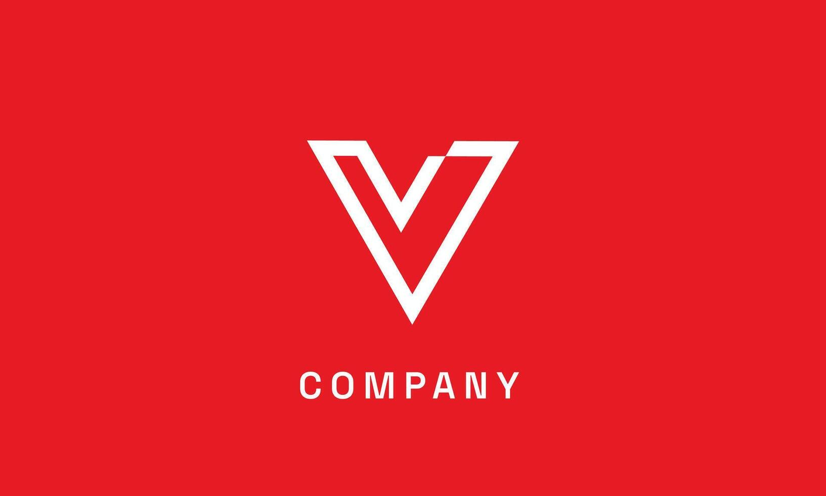 The modern Red V Logo for your Business vector