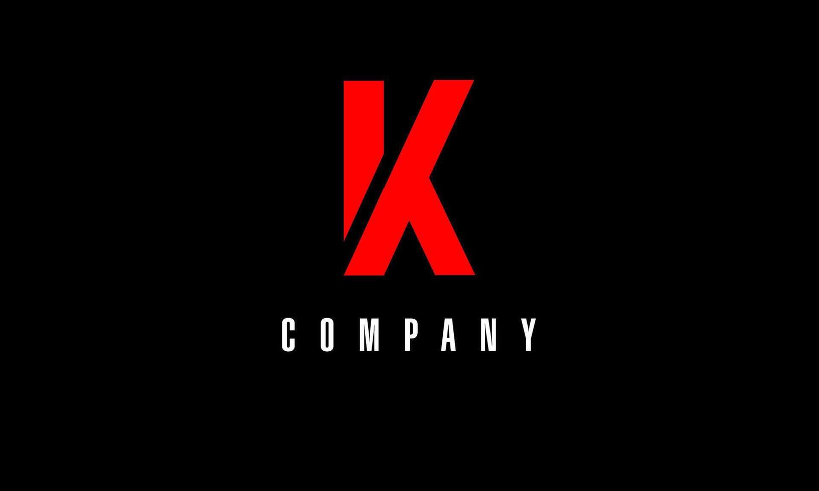 Black and red K Logo for your Business vector