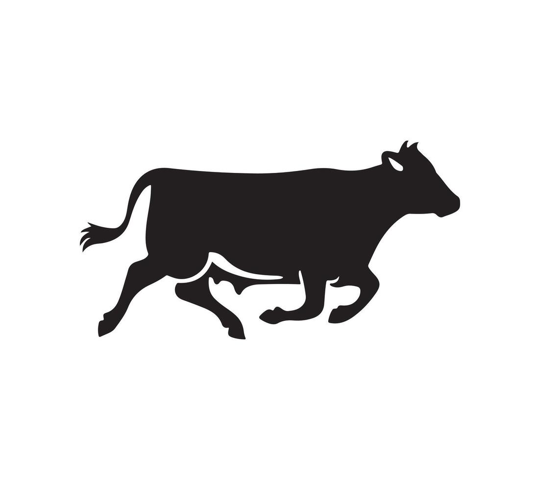 cow silhouette illustration vector