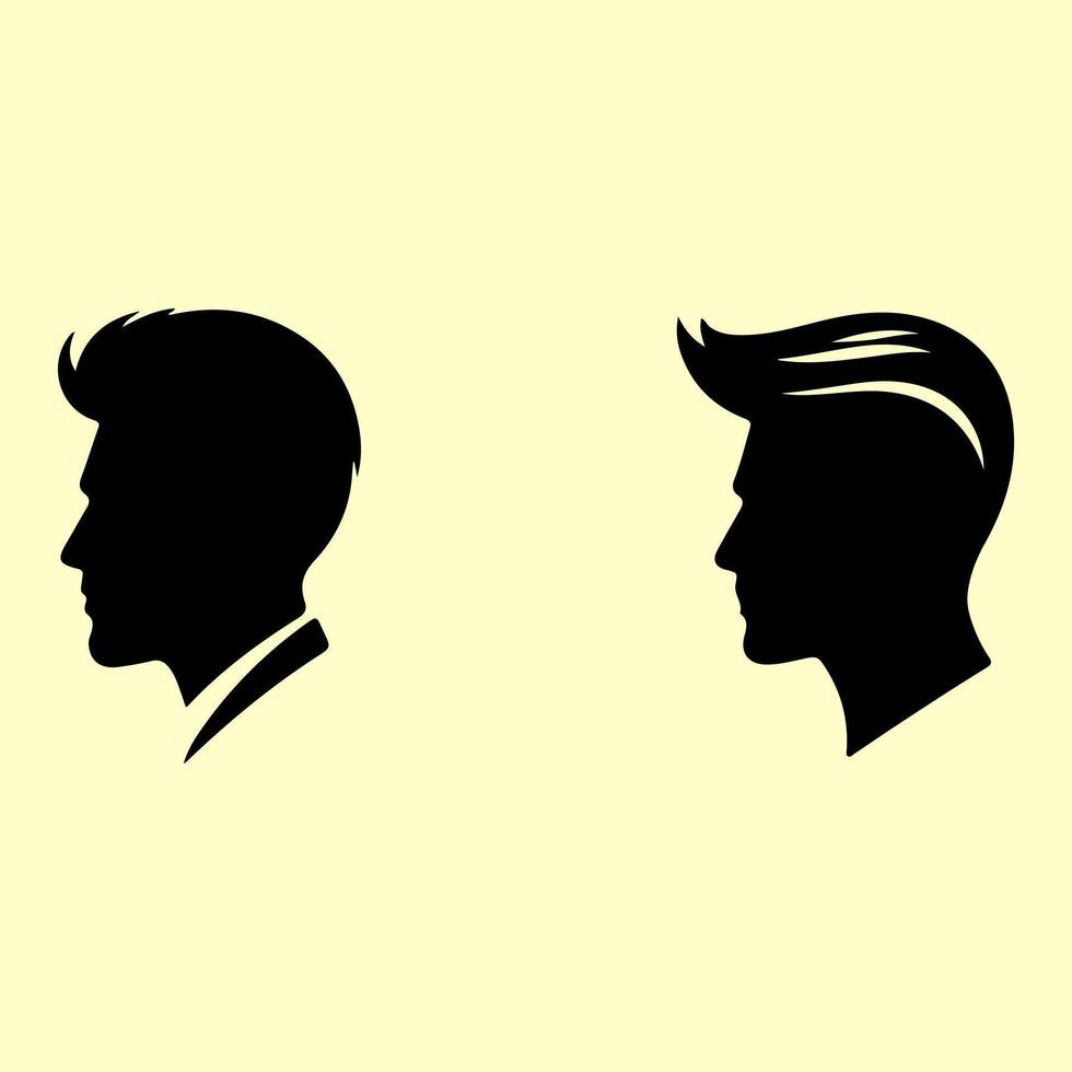 Elegant Hairstyles for Modern Men. vector