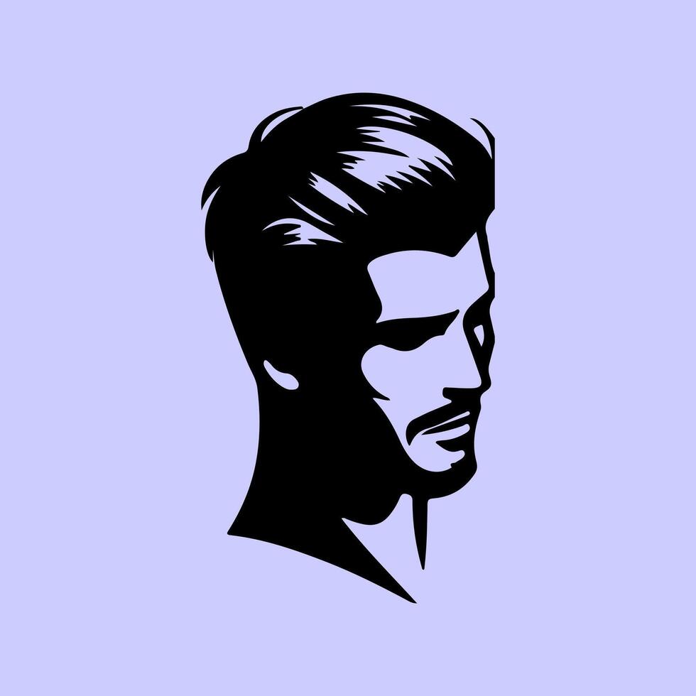 Elegant Hairstyles for Modern Men. vector