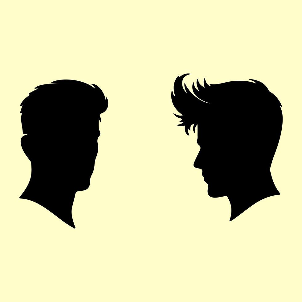 Elegant Hairstyles for Modern Men. vector