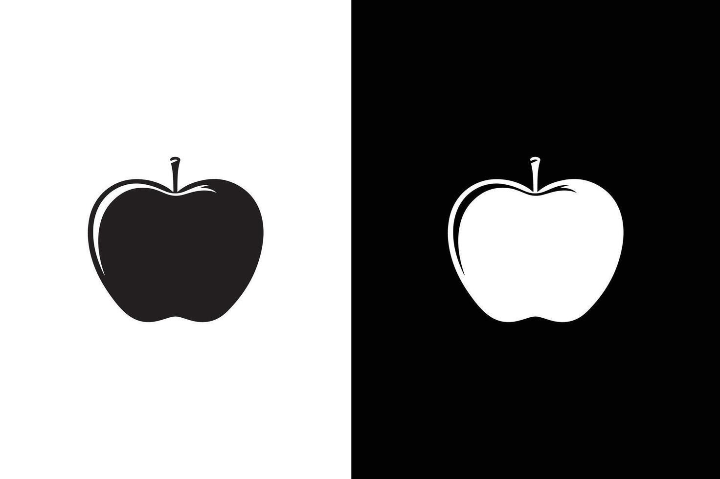 Apple Icon silhouette Flat Design. Apple icon. Apple icon. apple symbols for your design. vector