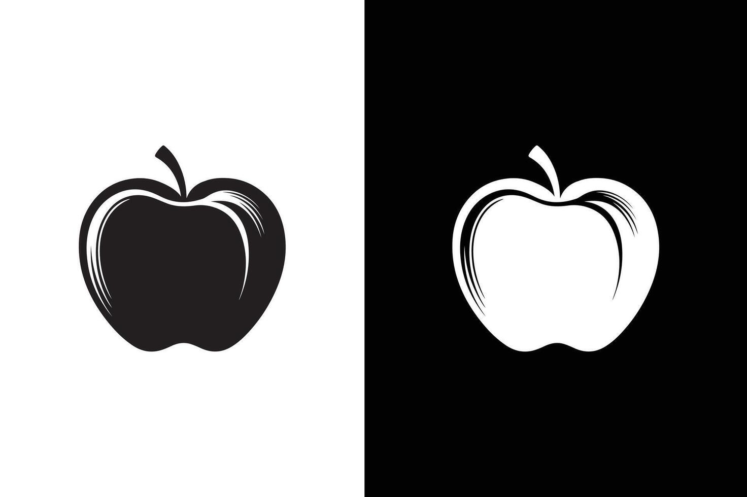 Apple Icon silhouette black white background. Apple icon. Apple icon. apple symbols for your design. vector