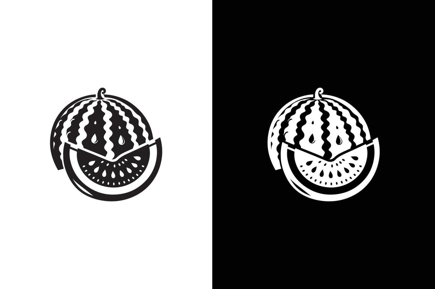 Water melon Icon silhouette. Water melon Icon for design. Easily editable black white background vector