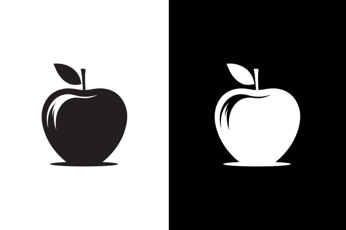 Apple Icon silhouette black white Design. Apple icon. Apple icon. apple symbols for your design. vector