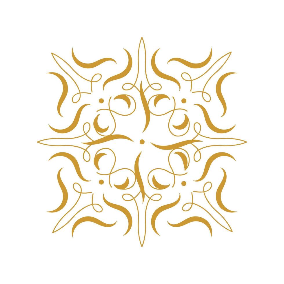 abstract beauty colorful flower Floral ornament logo in a circle Round emblem decoration style vector