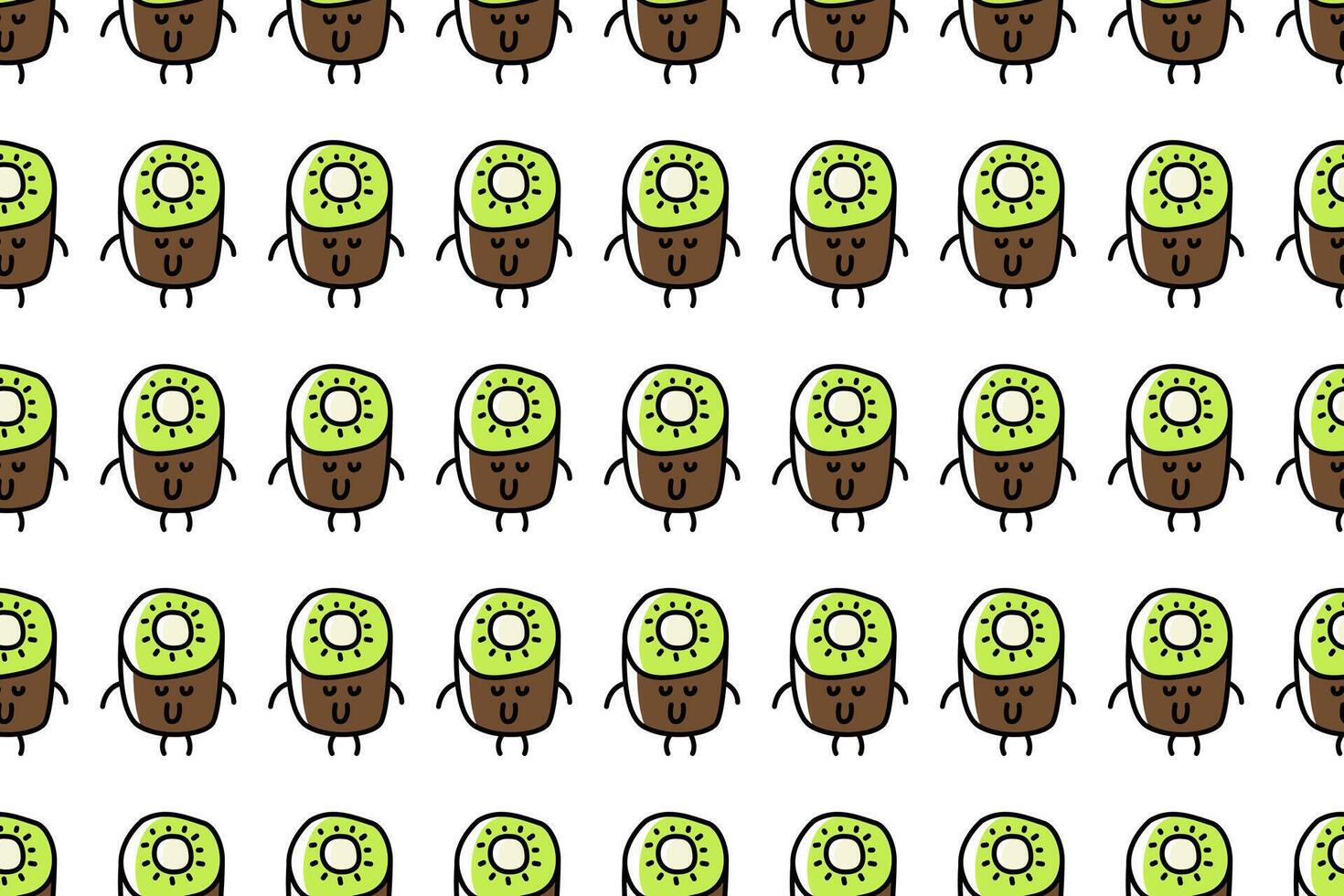 Kiwi fruit seamless pattern background vector