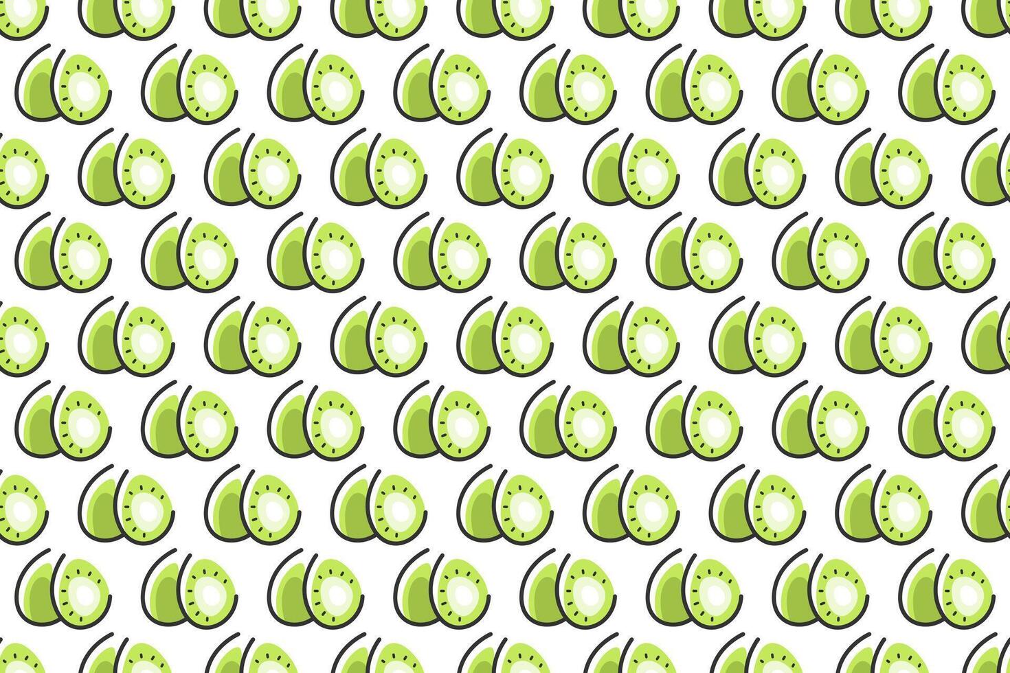 Kiwi fruit seamless pattern background vector