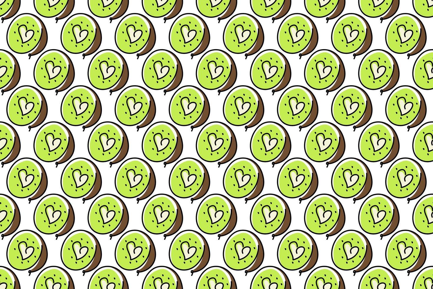 Kiwi fruit seamless pattern background vector