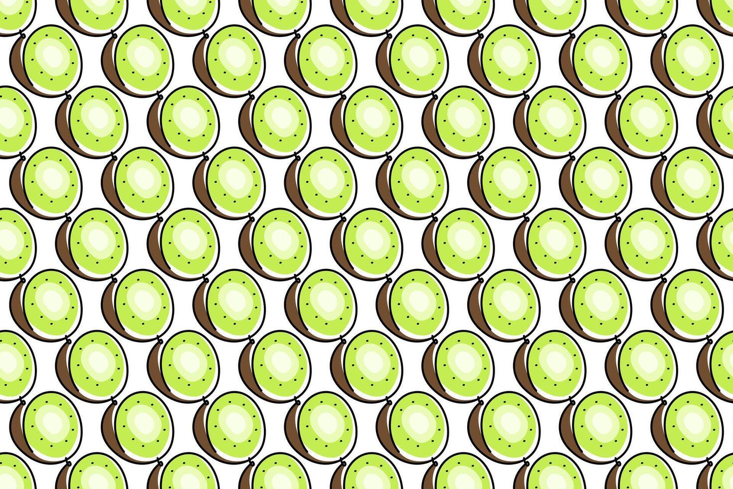Kiwi fruit seamless pattern background vector