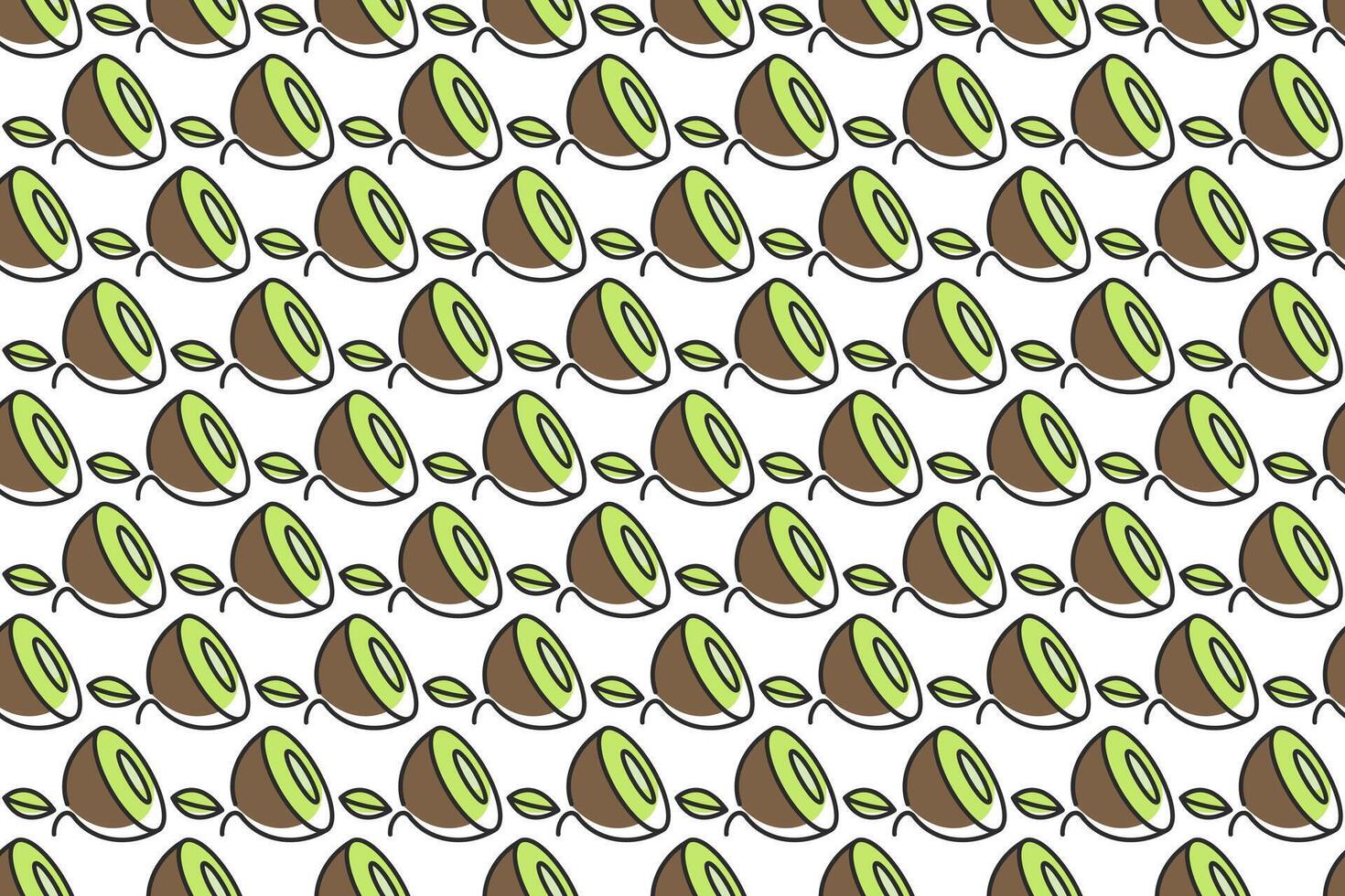 Kiwi fruit seamless pattern background vector