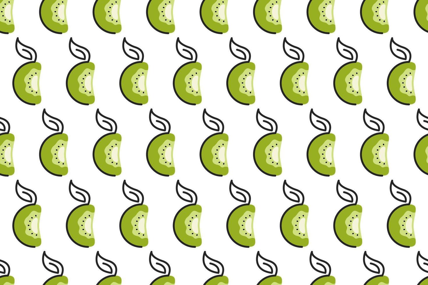 Kiwi fruit seamless pattern background vector