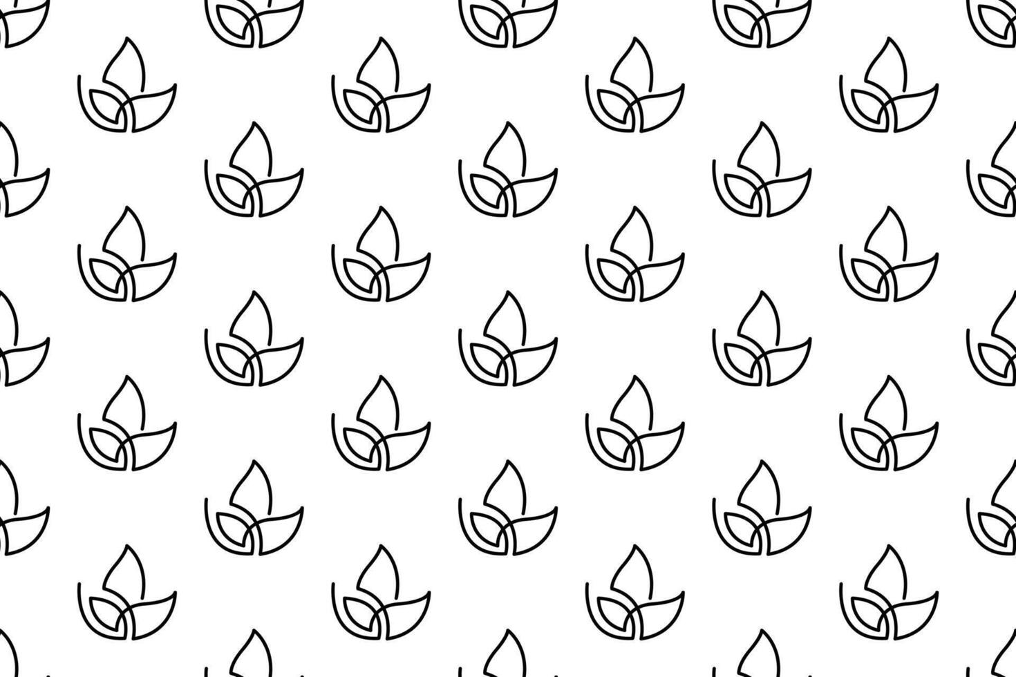 Abstract leaf seamless pattern background vector