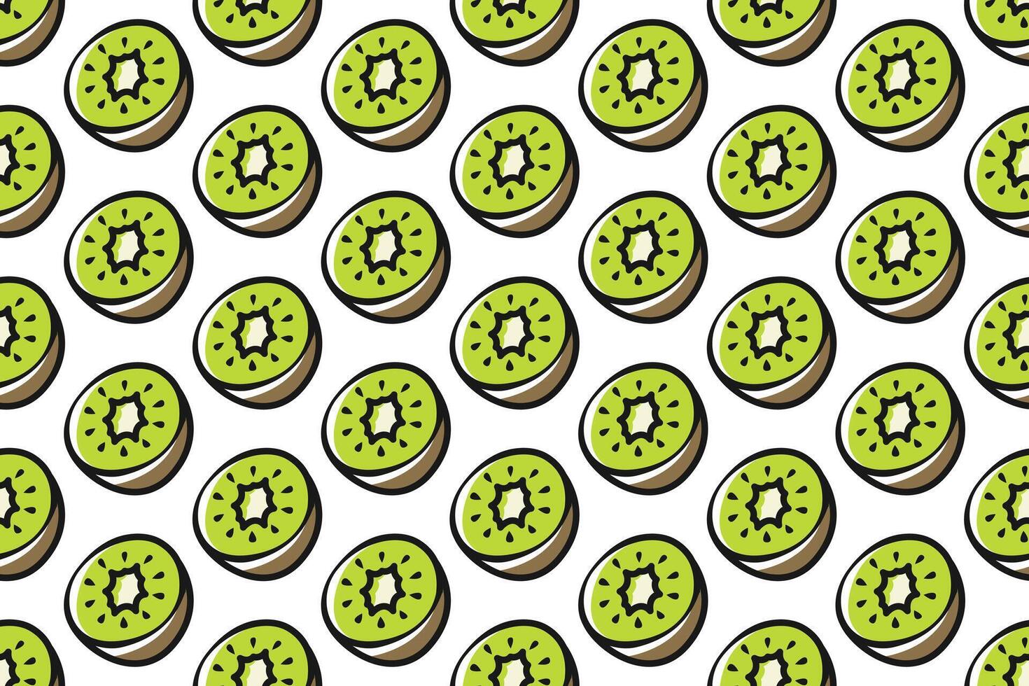 Kiwi fruit seamless pattern background vector