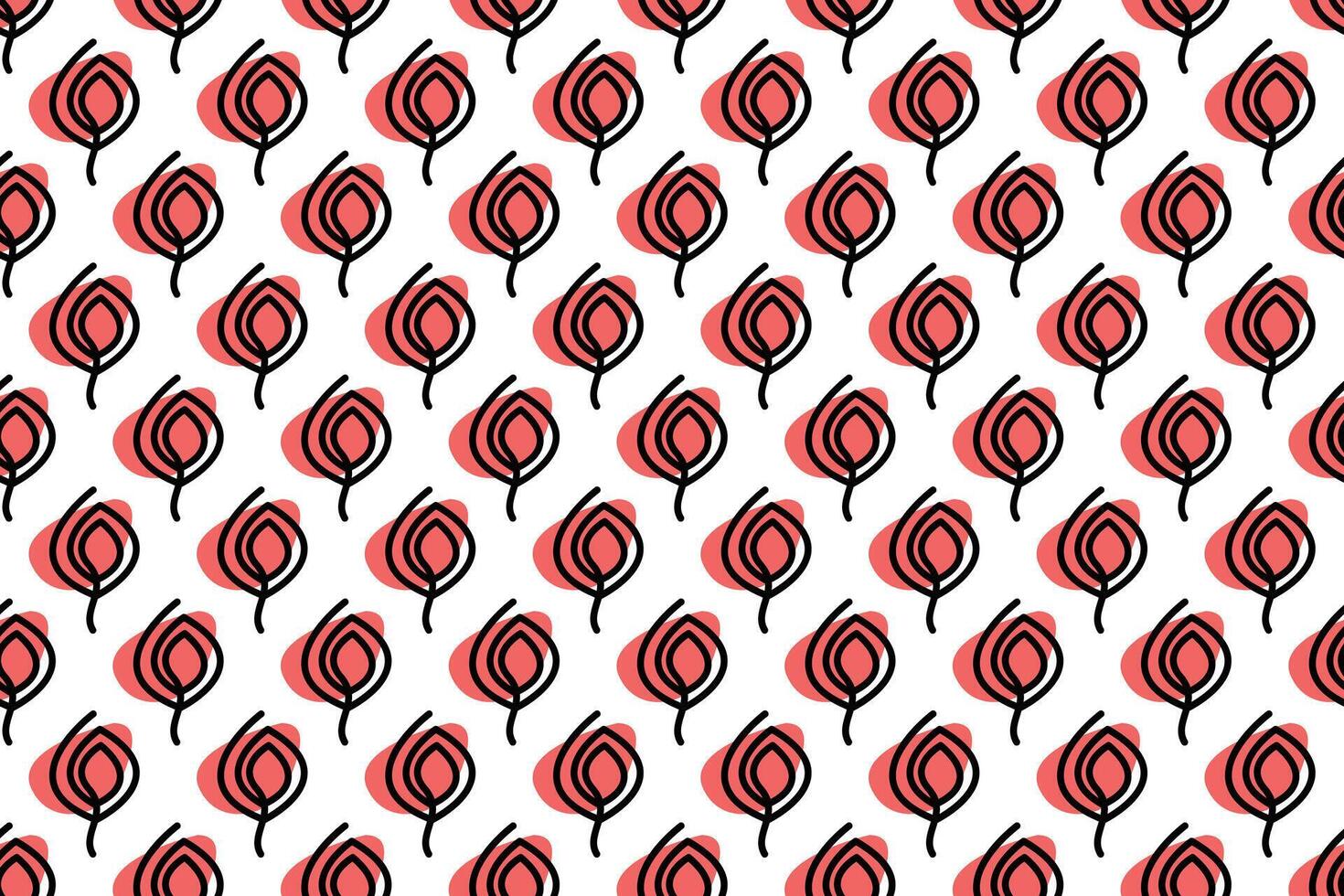 Abstract leaf seamless pattern background vector