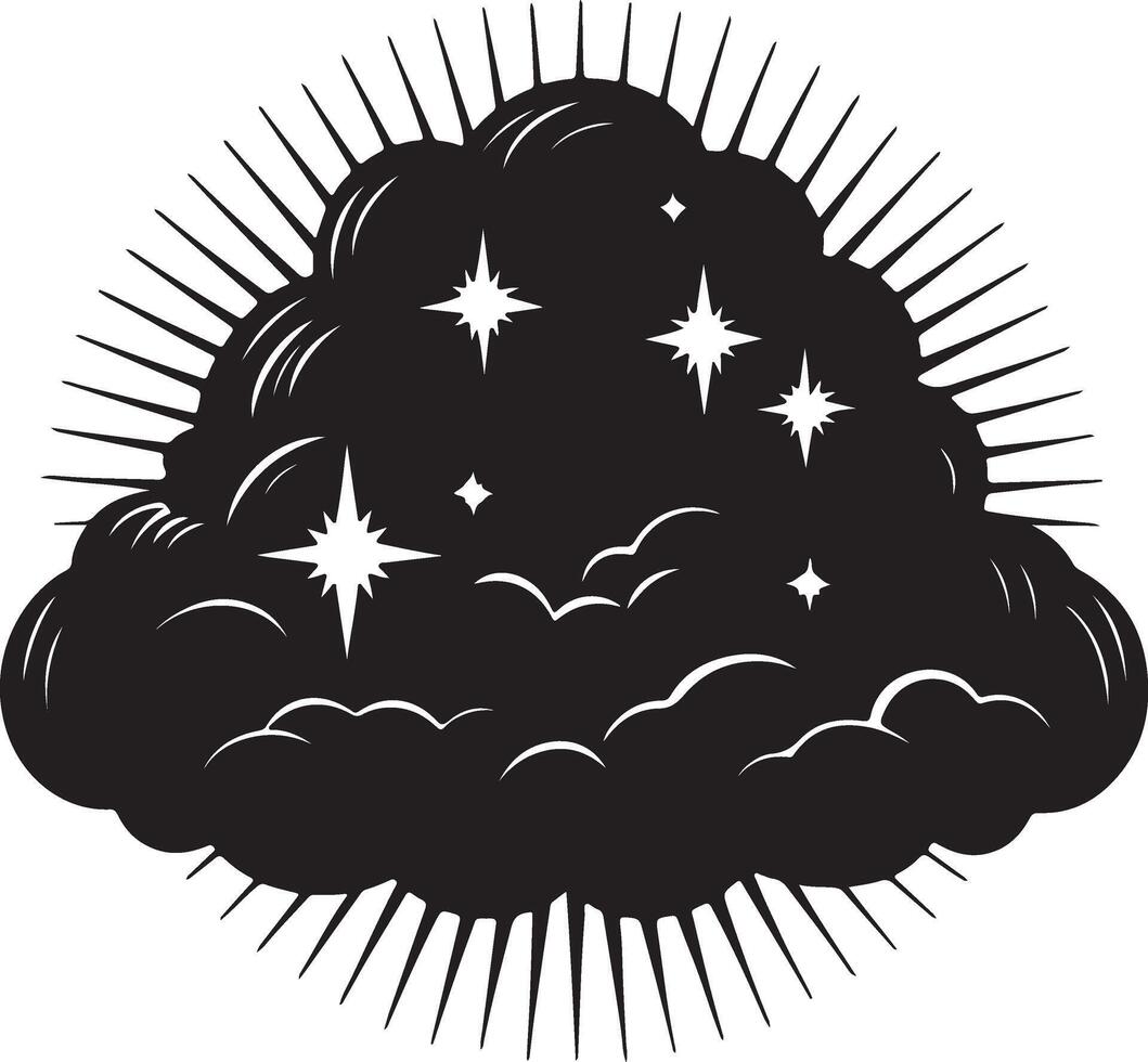 Cloud silhouette image on white background vector