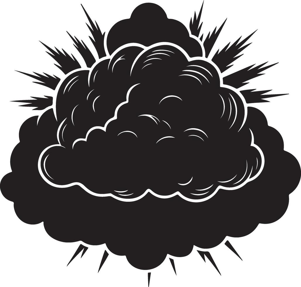 Cloud silhouette image on white background vector