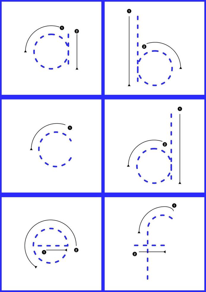 learning alphabet tracing letters vector