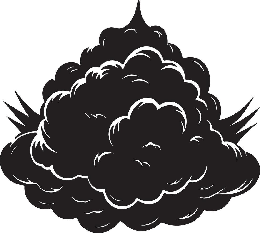 Cloud silhouette image on white background vector