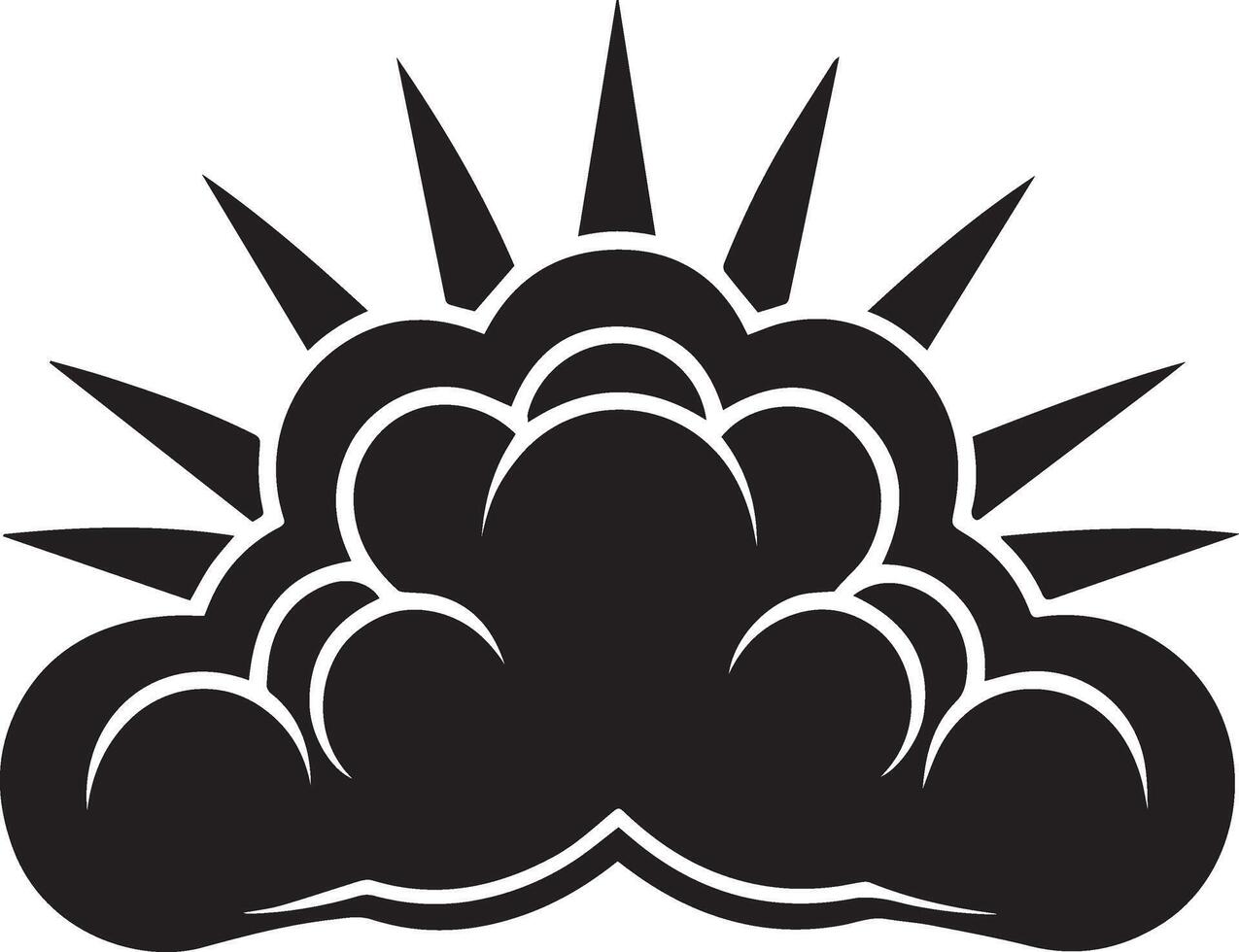 Cloud silhouette image on white background vector