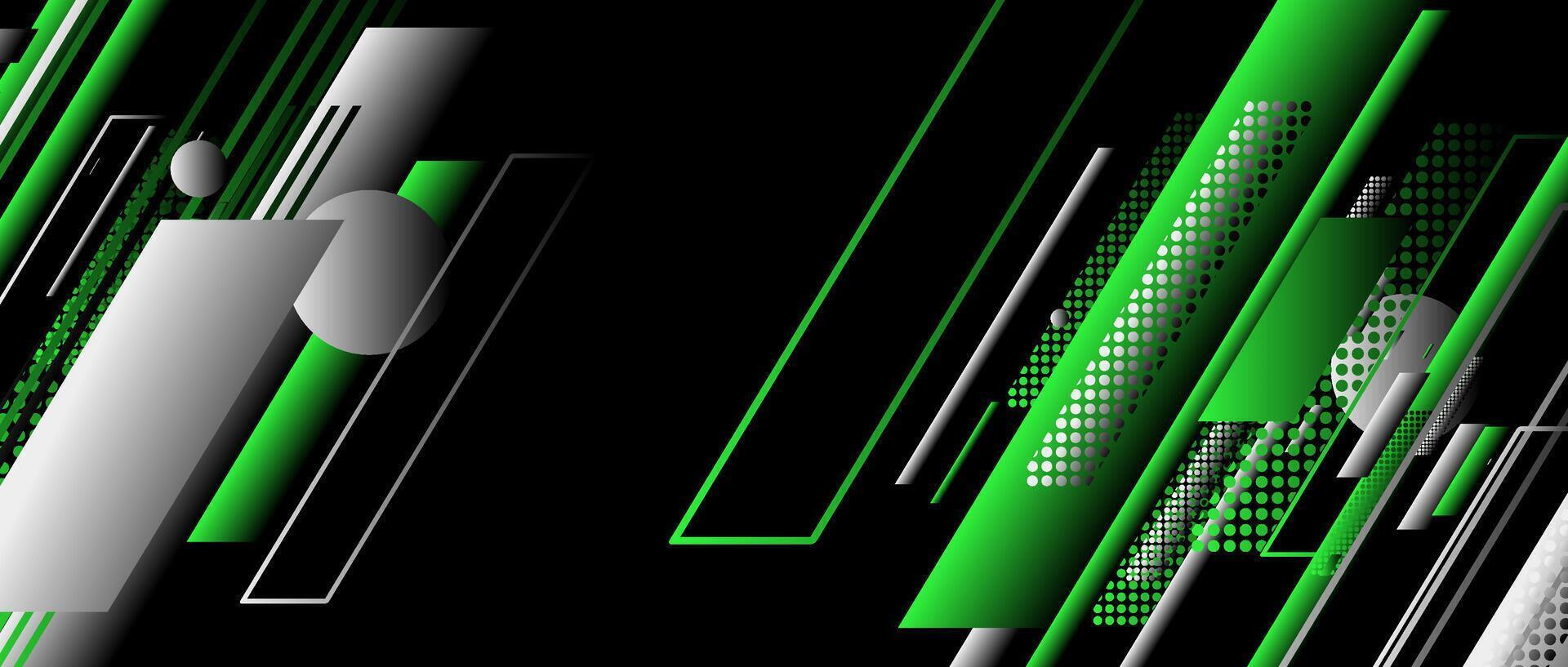green and black abstract background with lines vector