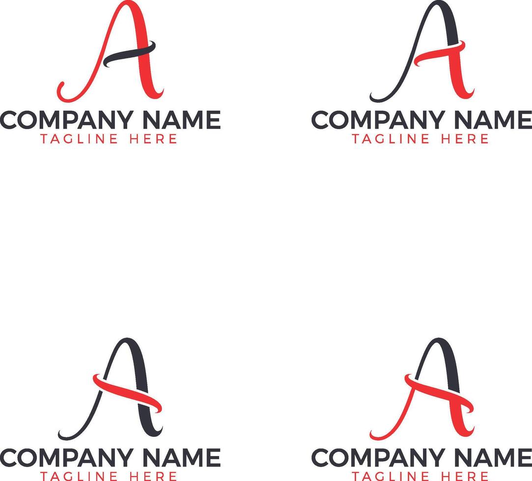 A letter logo design and modern minimalist logo design vector
