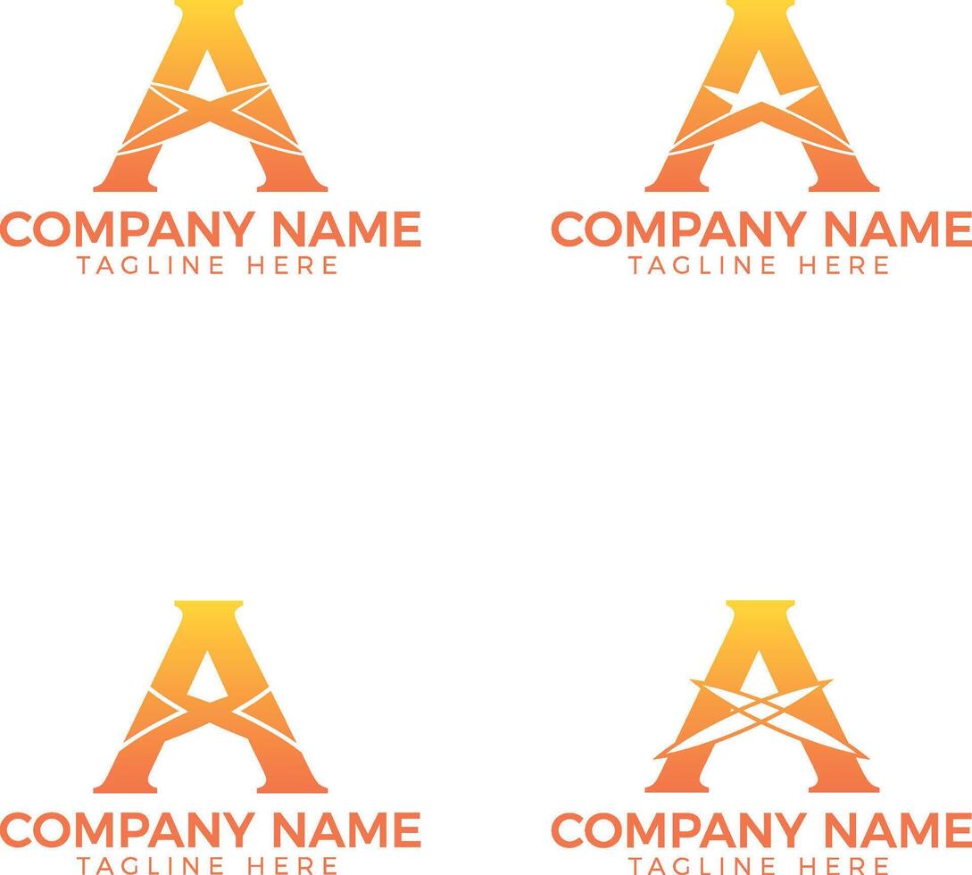 A letter logo design and modern minimalist logo design vector