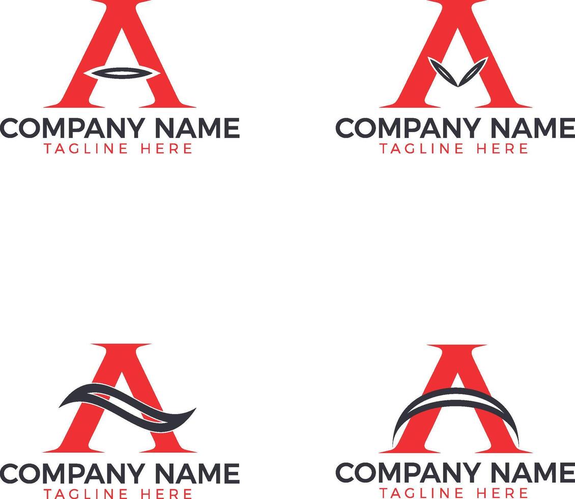 A letter logo design and modern minimalist logo design vector