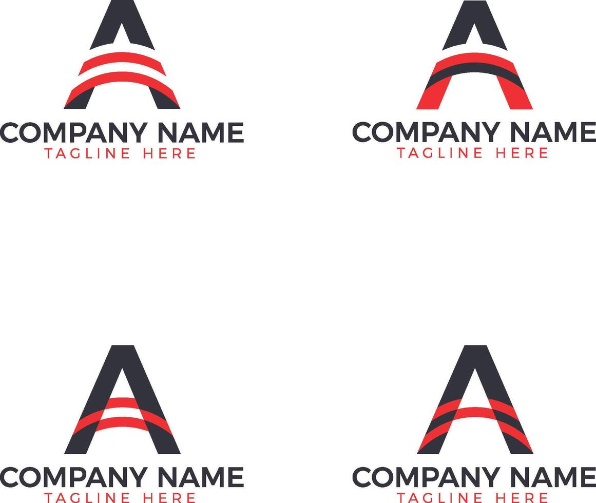 A letter logo design and modern minimalist logo design vector