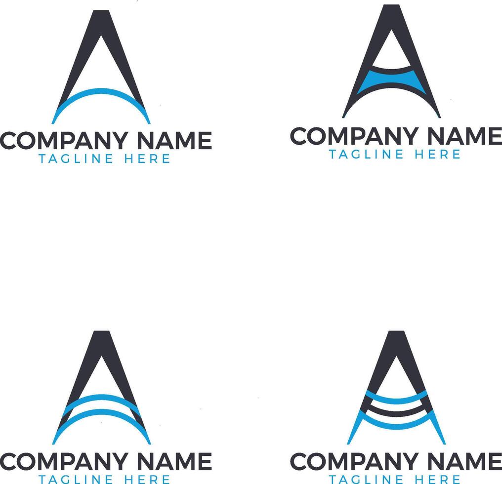 A letter logo design and modern minimalist logo design vector