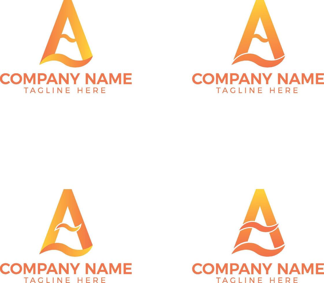 A letter logo design and modern minimalist logo design vector