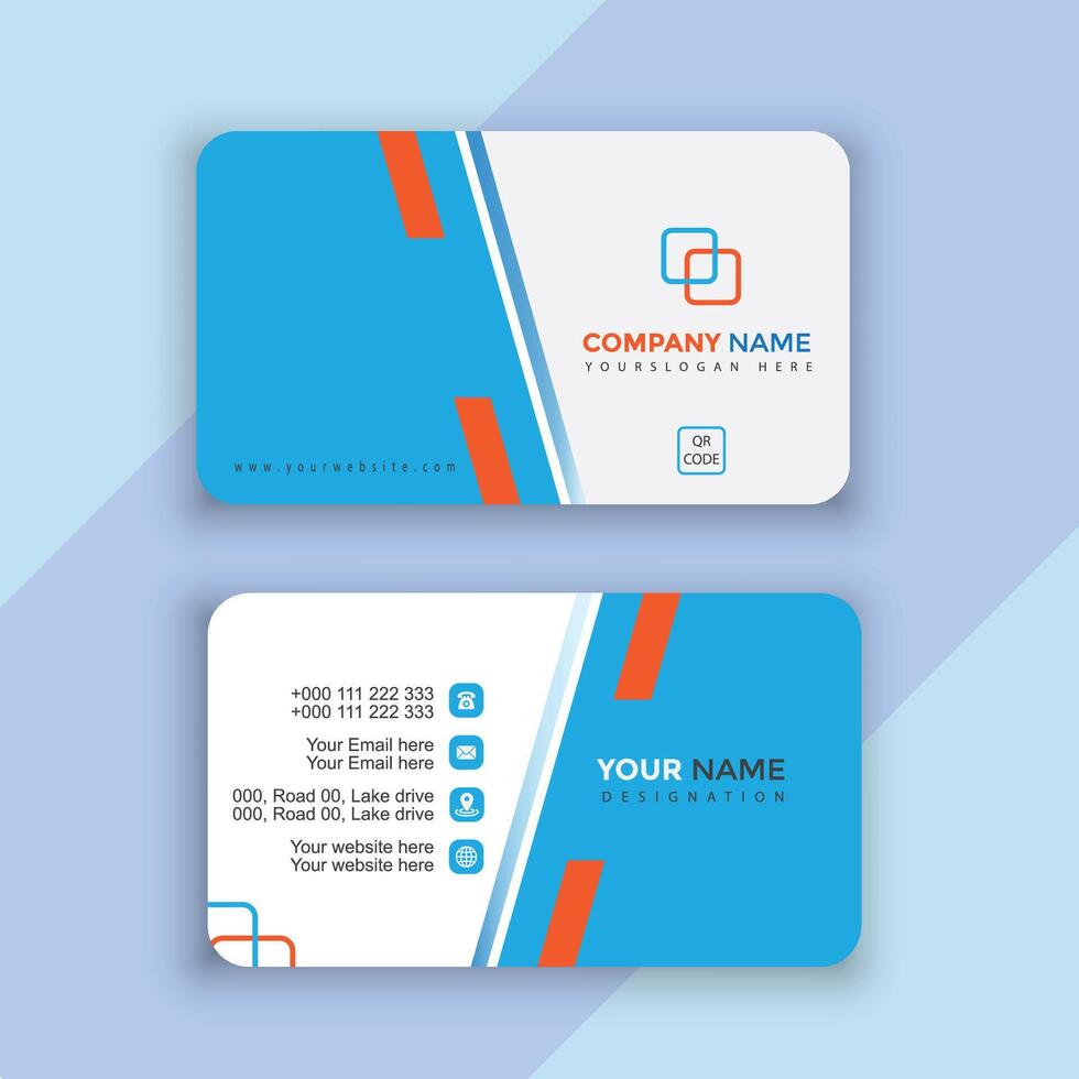 Business card with triangle shapes design vector