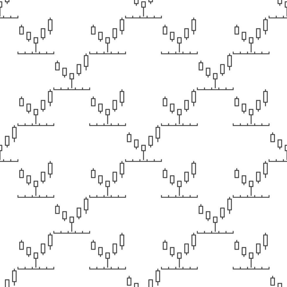 Hammer Candlestick chart linear seamless pattern vector