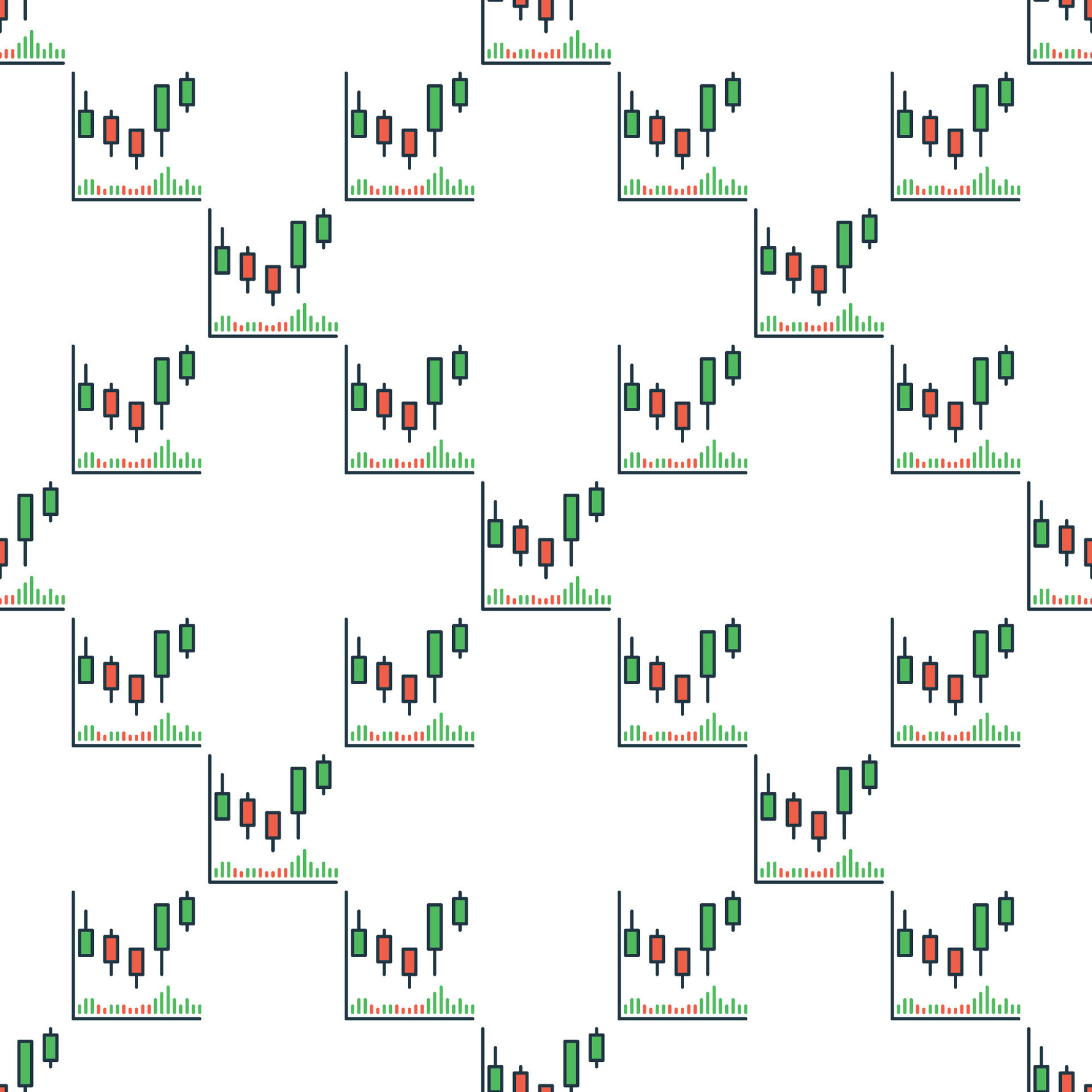 Candlestick Technical Analysis colored seamless pattern 48308512 Vector ...